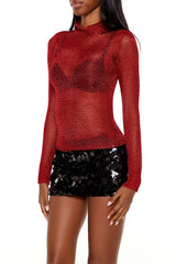 Sheer Glitter Turtleneck Sweater | Forever 21 Womens