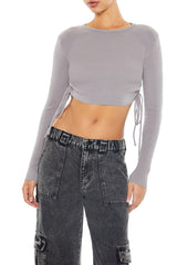 Ruched Cropped Sweater | Forever 21 Womens