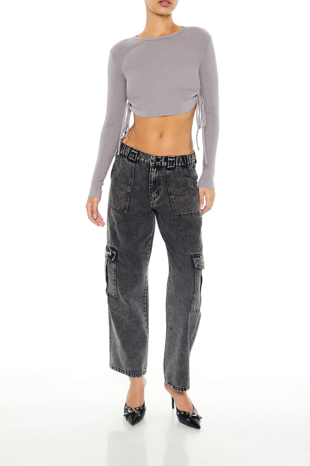 Ruched Cropped Sweater | Forever 21 Womens
