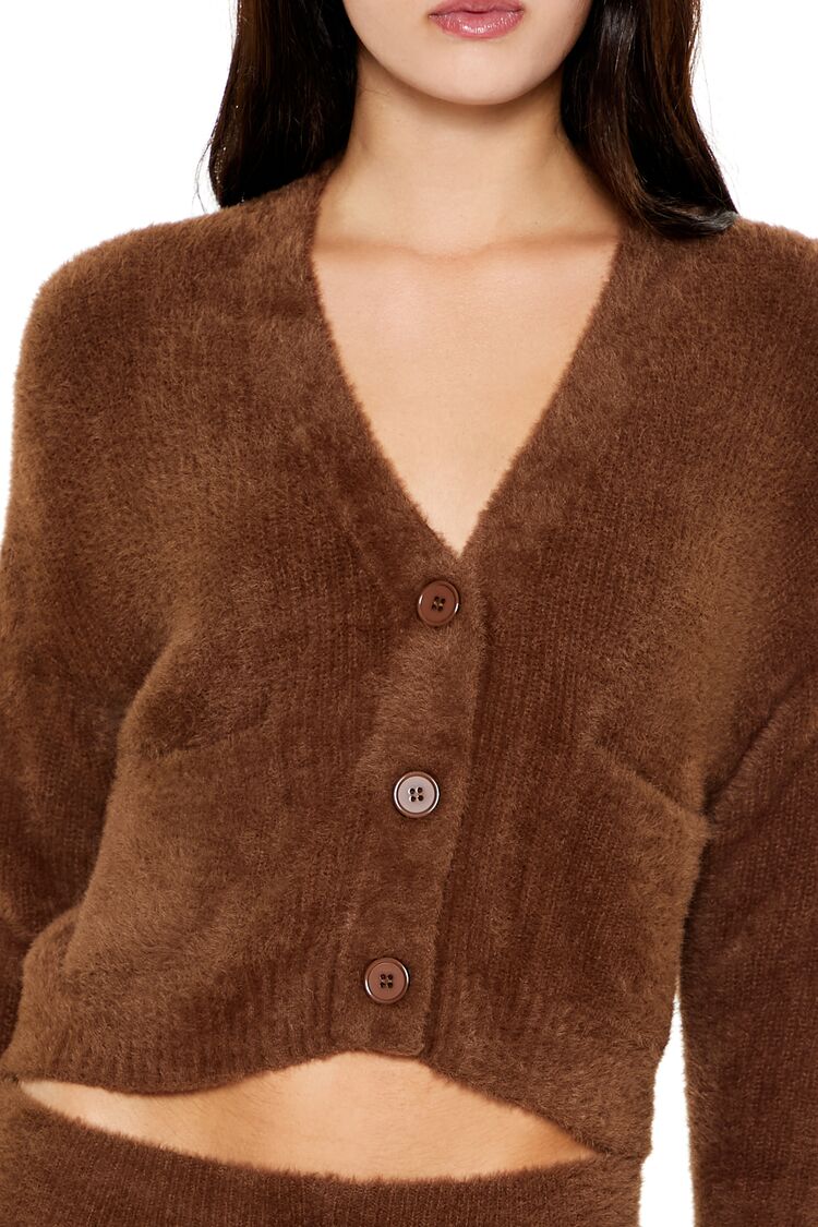 Fuzzy Cardigan Sweater | Forever 21 Womens
