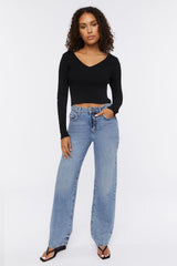 Ribbed Cropped Fitted Sweater | Forever 21 Womens