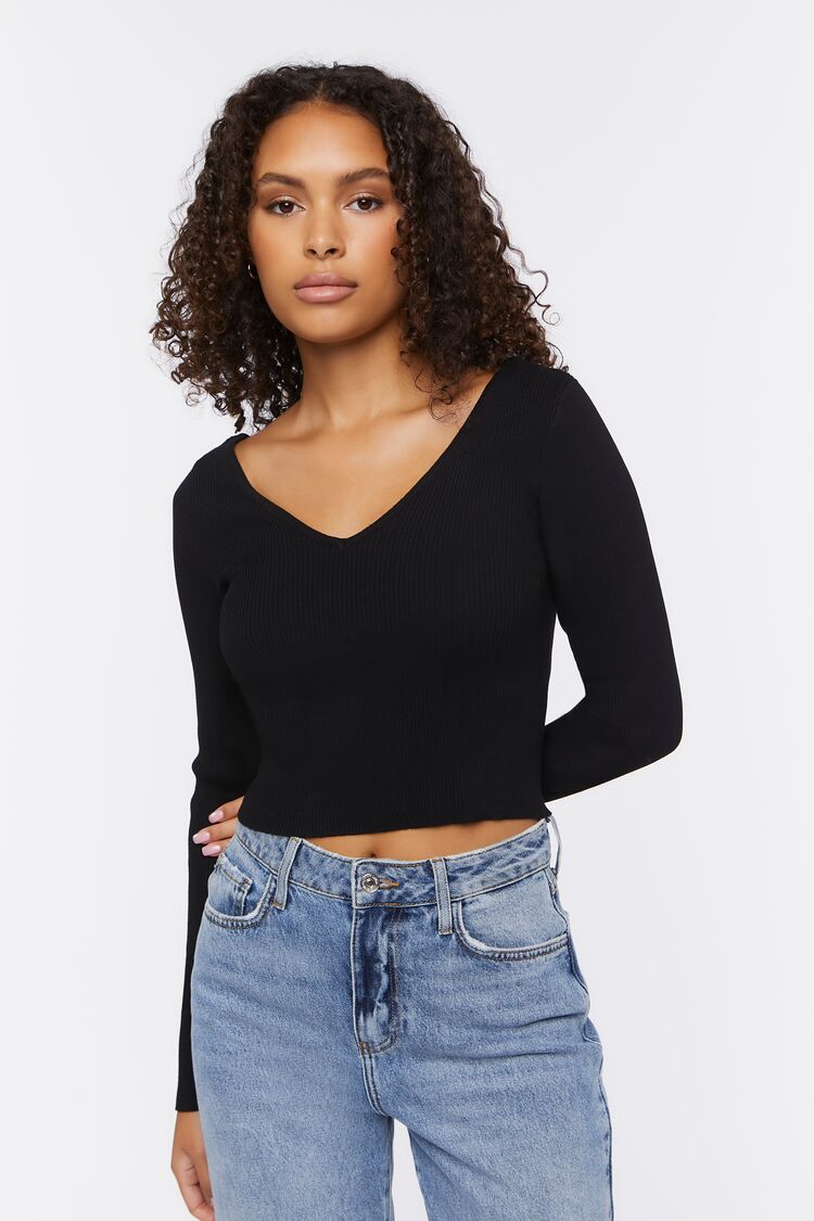 Ribbed Cropped Fitted Sweater | Forever 21 Womens