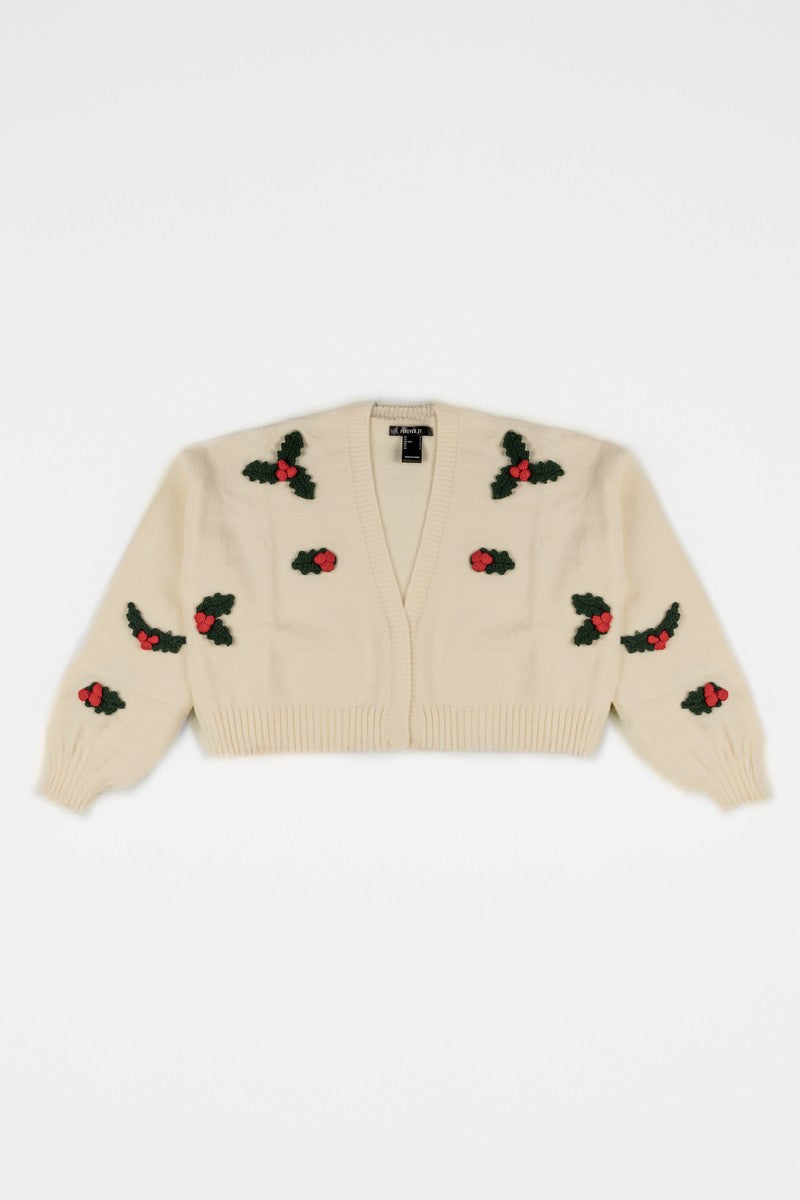 Holly Leaf Cardigan Sweater | Forever 21 Womens