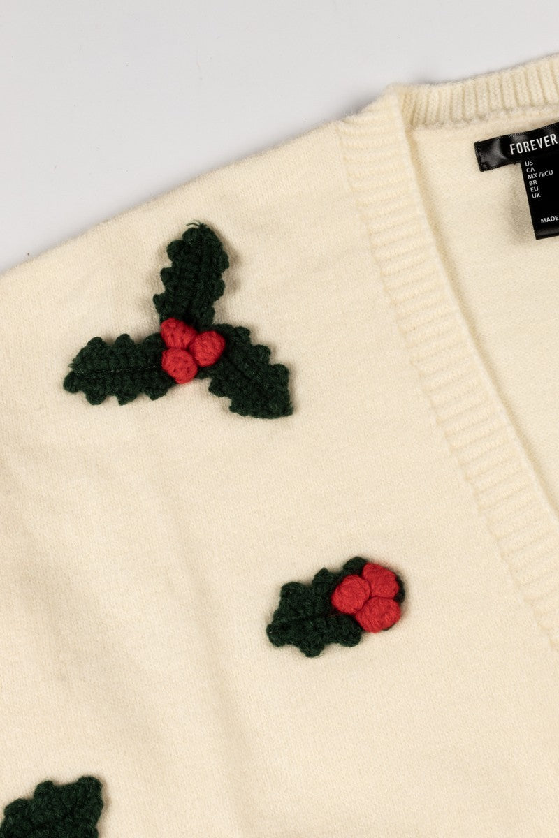 Holly Leaf Cardigan Sweater | Forever 21 Womens
