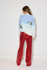 Oversized Ski Print Sweater | Forever 21 Womens