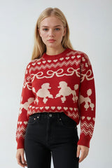 Poodle Pattern Fair Isle Knit Sweater | Forever 21 Womens