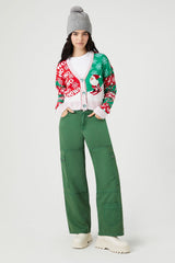 Skiing Santa Cardigan Sweater | Forever 21 Womens
