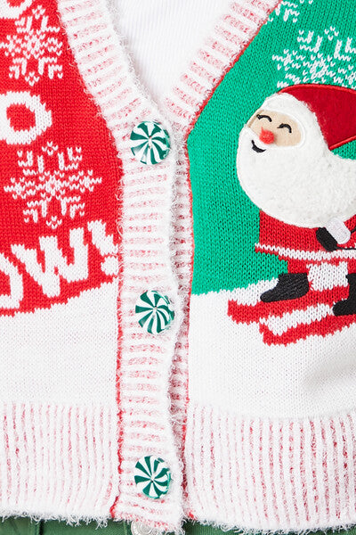 Skiing Santa Cardigan Sweater | Forever 21 Womens