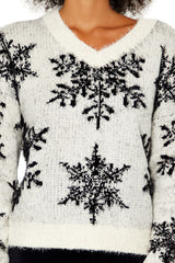 Fuzzy Knit Snowflake Sweater | Forever 21 Womens