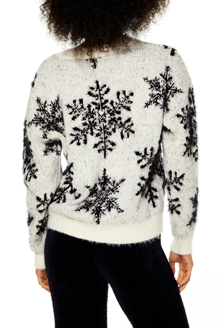 Fuzzy Knit Snowflake Sweater | Forever 21 Womens