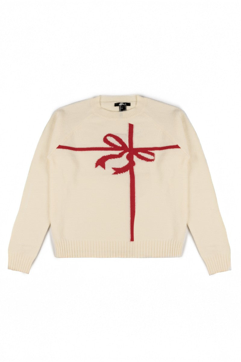 Gift Bow Crew Neck Sweater | Forever 21 Womens