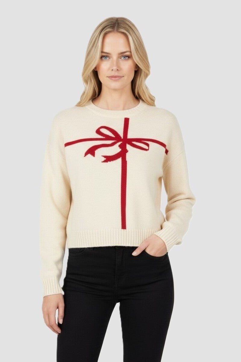 Gift Bow Crew Neck Sweater | Forever 21 Womens