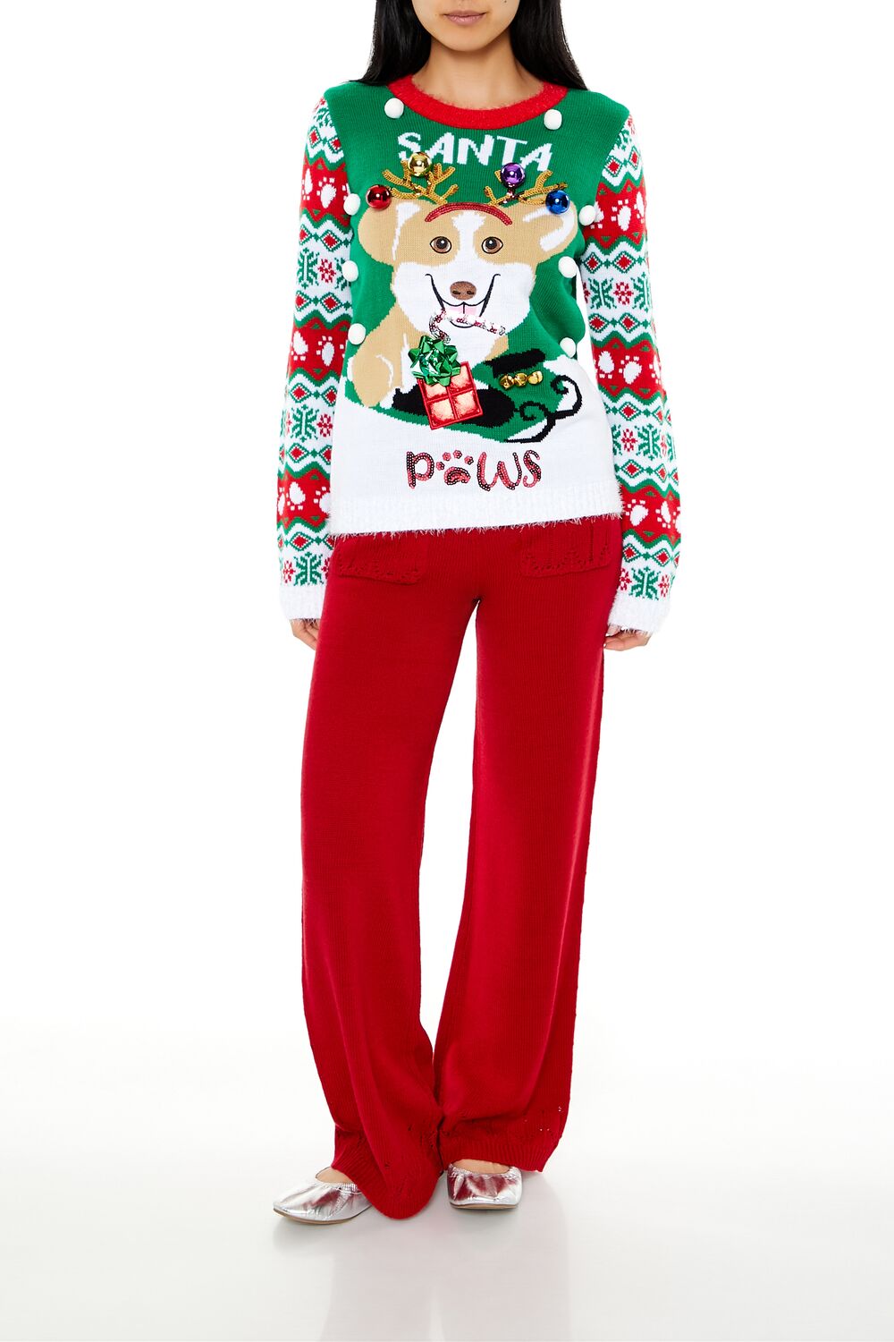 Santa Paws Fair Isle Sweater | Forever 21 Womens
