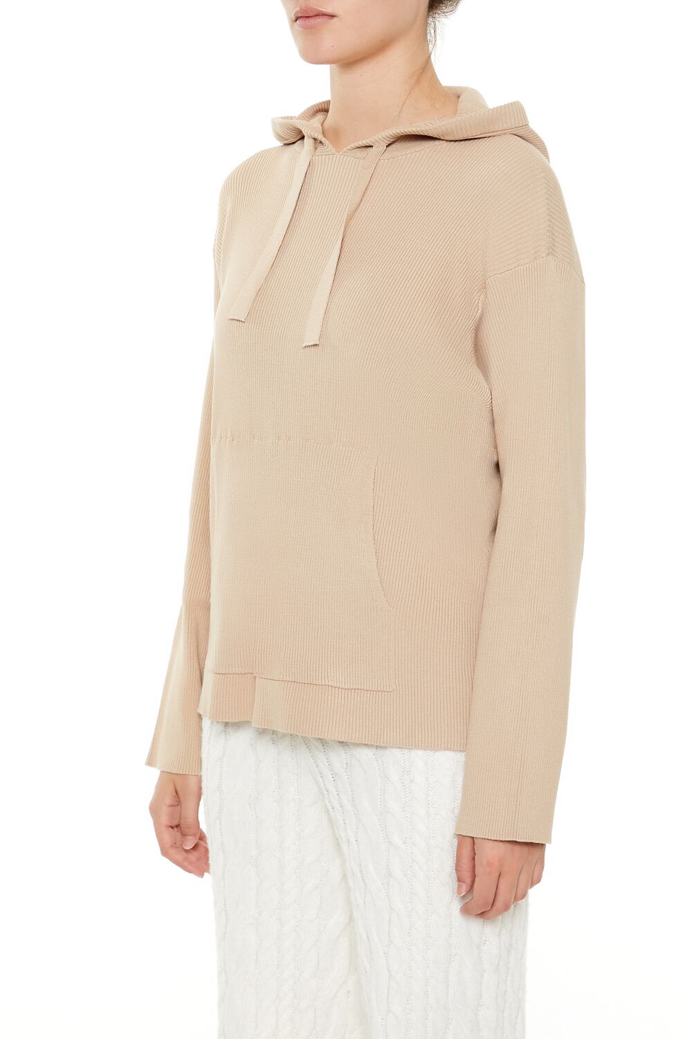 Sweater-Knit Drop-Sleeve Hoodie | Forever 21 Womens