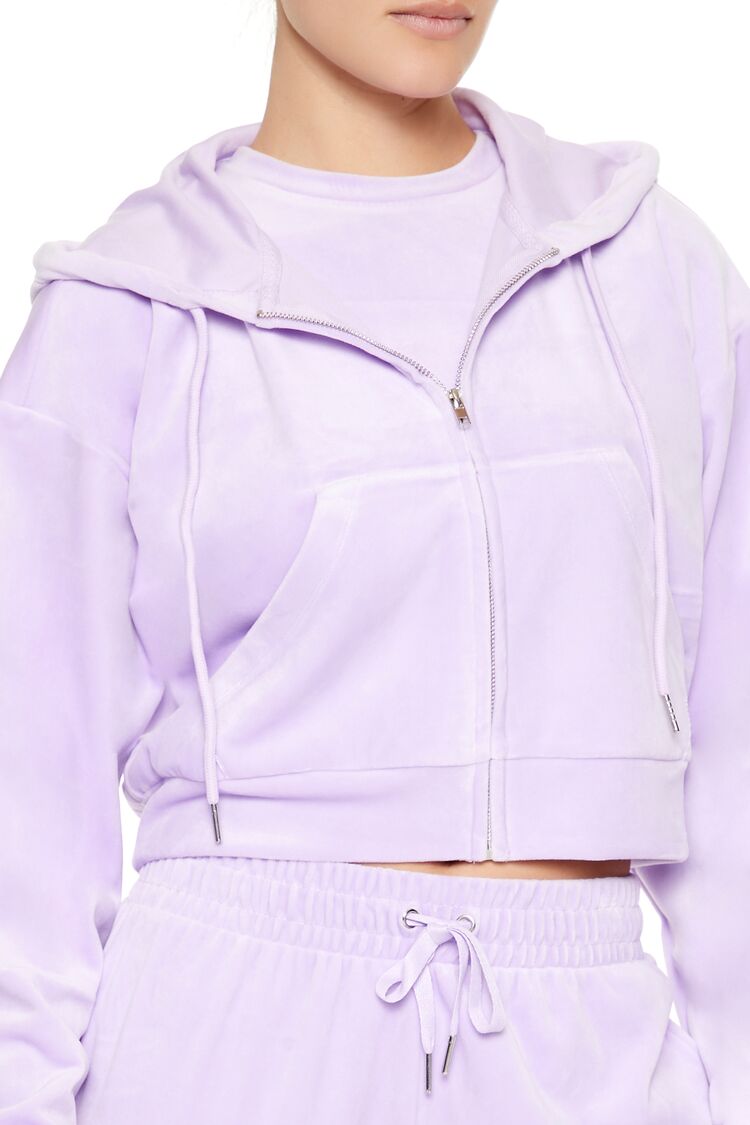 Velour Zip-Up Hoodie | Forever 21 Womens