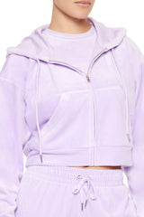 Velour Zip-Up Hoodie | Forever 21 Womens