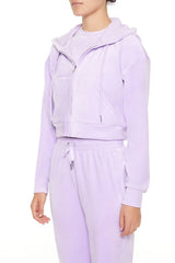 Velour Zip-Up Hoodie | Forever 21 Womens