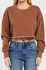 Maverick Long Sleeve Cropped Sweatshirt | Forever 21 Womens