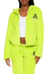 The Grinch Embroidered Zip-Up Hoodie | Forever 21 Womens