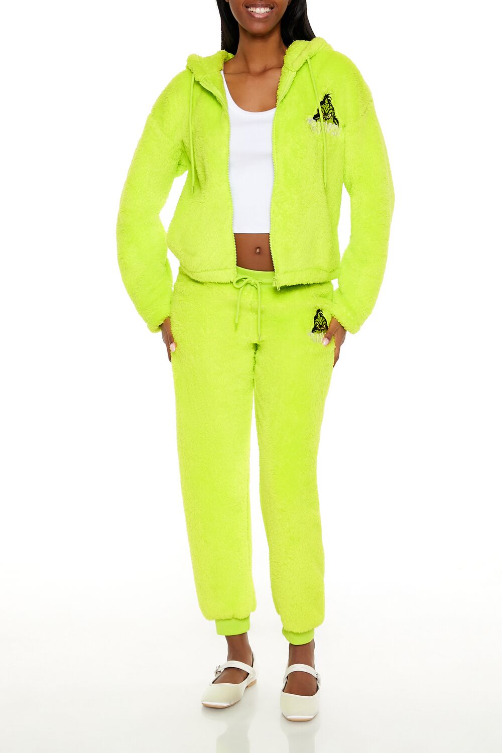 The Grinch Embroidered Zip-Up Hoodie | Forever 21 Womens