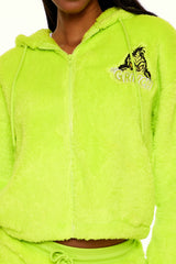The Grinch Embroidered Zip-Up Hoodie | Forever 21 Womens