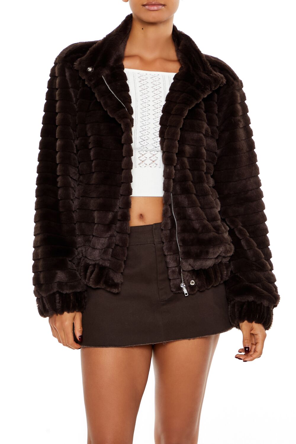 Quilted Faux Fur Bomber Jacket | Forever 21 Womens