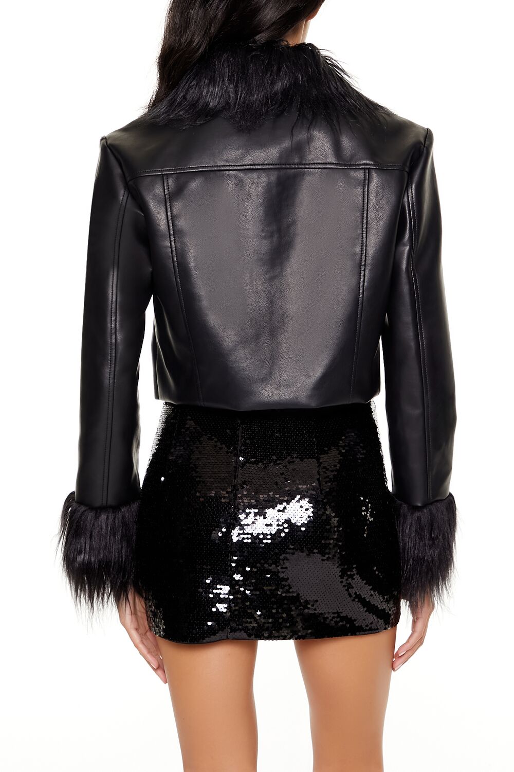 Faux Fur & Leather Trucker Jacket | Forever 21 Womens