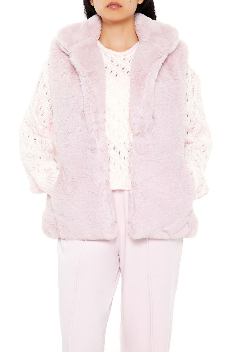 Notched Faux Fur Vest | Forever 21 Womens