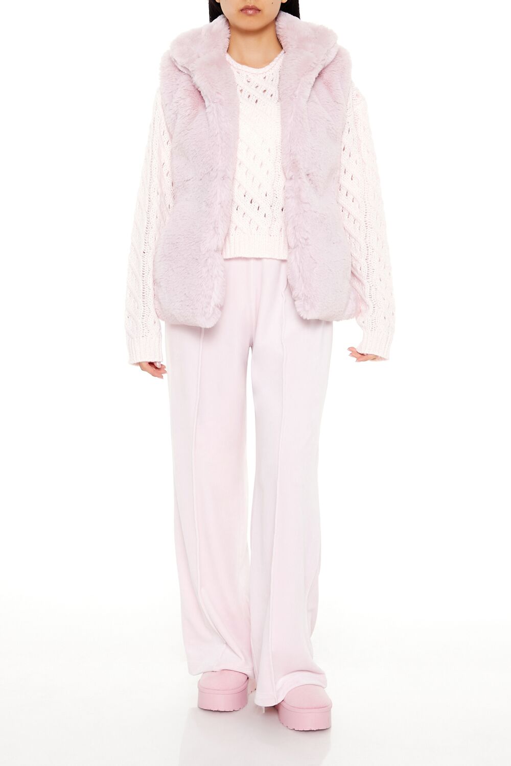 Notched Faux Fur Vest | Forever 21 Womens