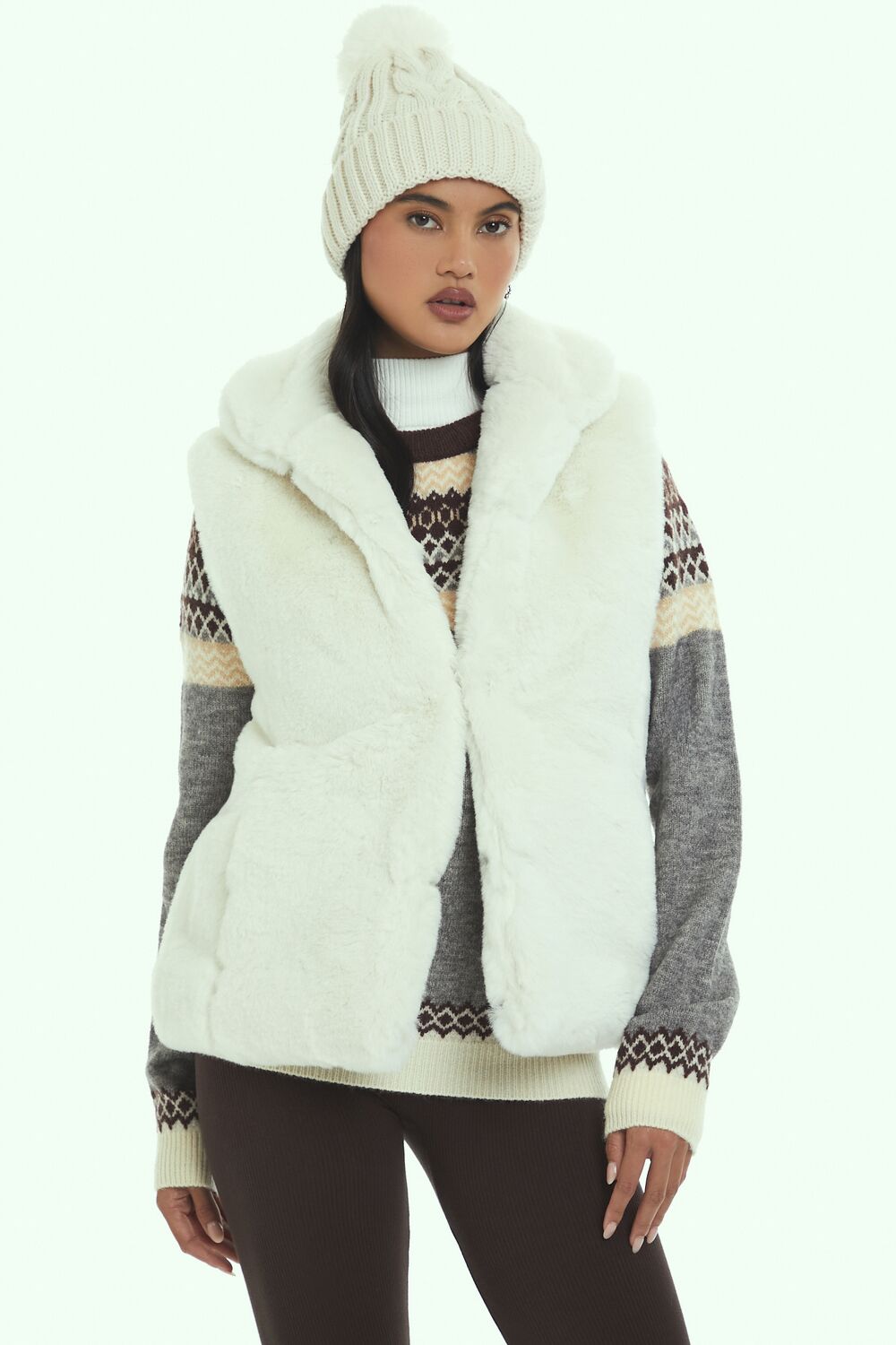 Notched Faux Fur Vest | Forever 21 Womens