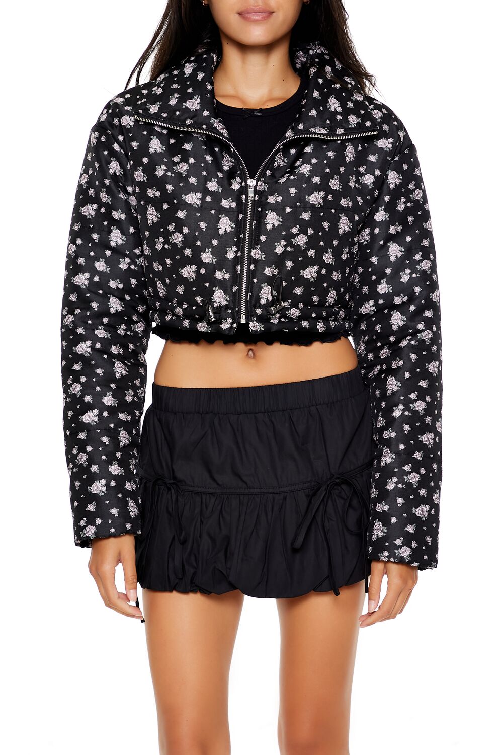 Floral Print Puffer Jacket | Forever 21 Womens