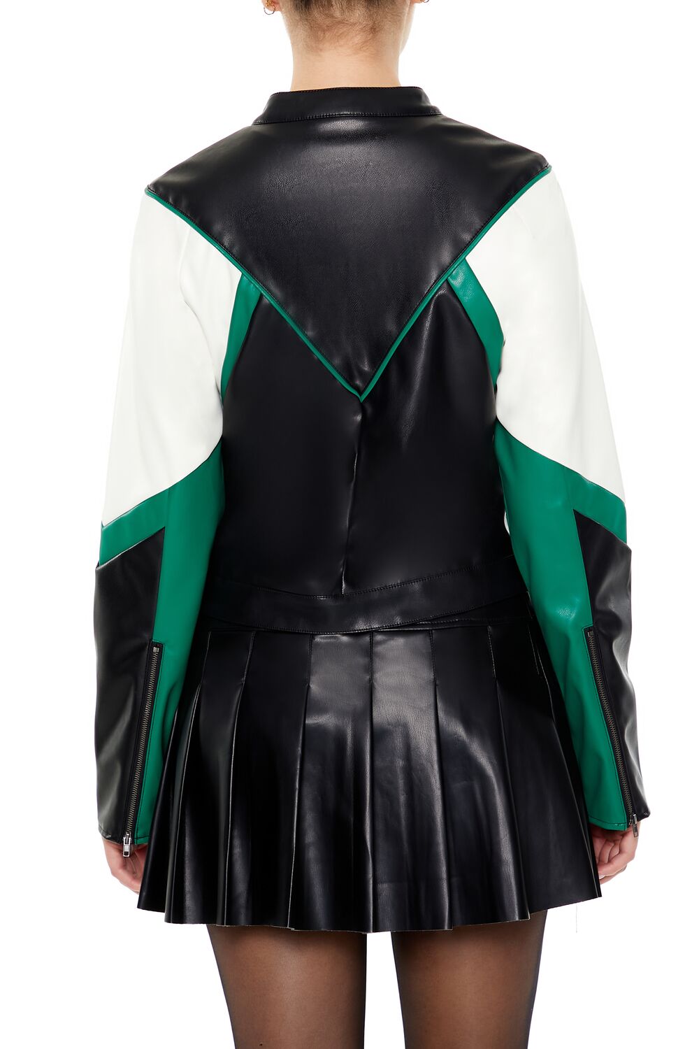 Colorblock Cropped Moto Jacket | Forever 21 Womens