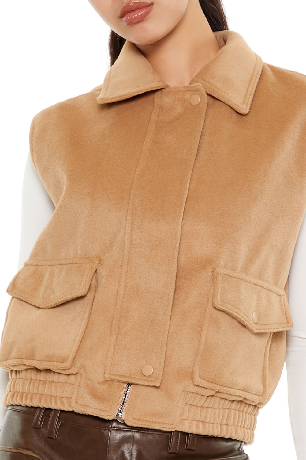 Brushed Zip-Up Vest | Forever 21 Womens
