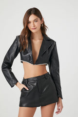 Cropped Faux Leather Jacket | Forever 21 Womens
