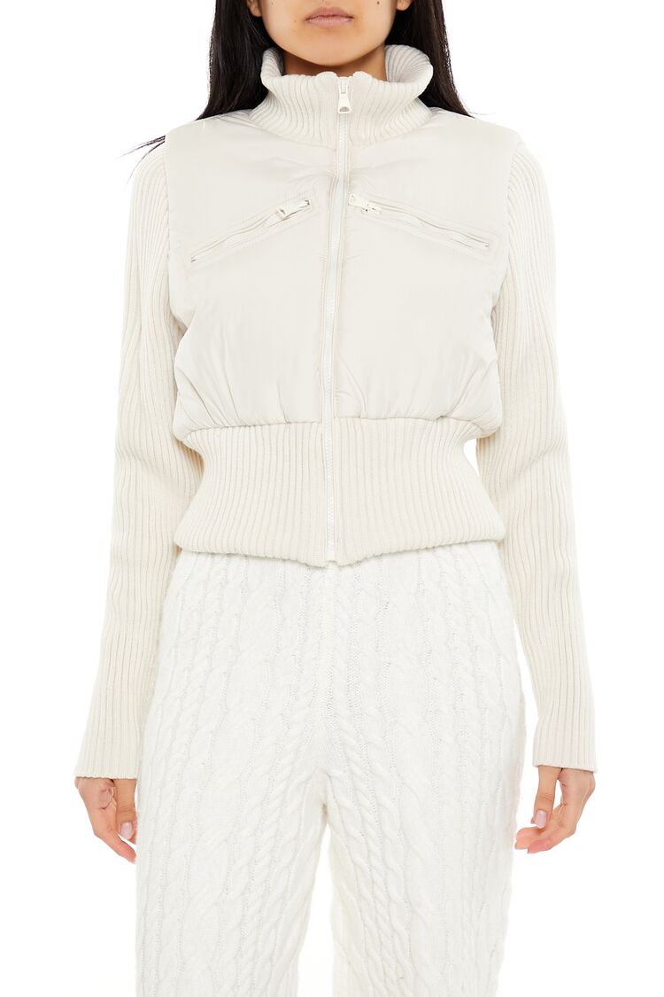 Ribbed Funnel Neck Jacket | Forever 21 Womens