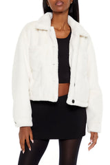 Faux Fur Cropped Shacket | Forever 21 Womens