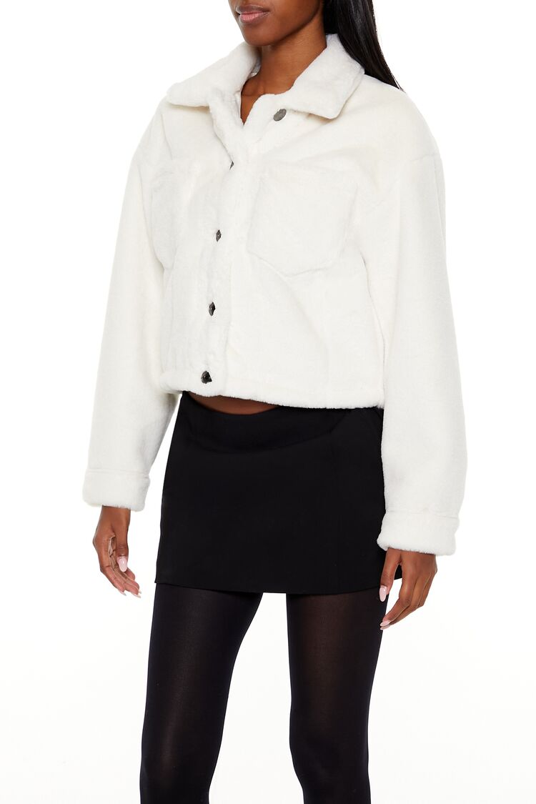 Faux Fur Cropped Shacket | Forever 21 Womens