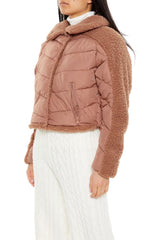 Faux Shearling-Trim Puffer Jacket | Forever 21 Womens