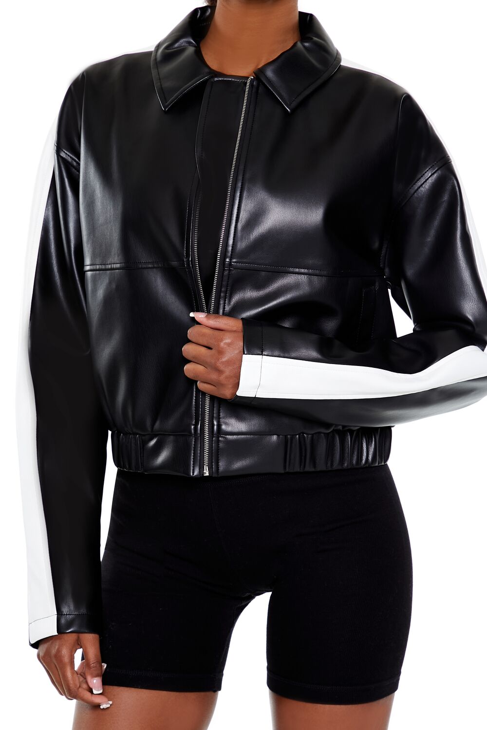 Cropped Colorblock Moto Jacket | Forever 21 Womens