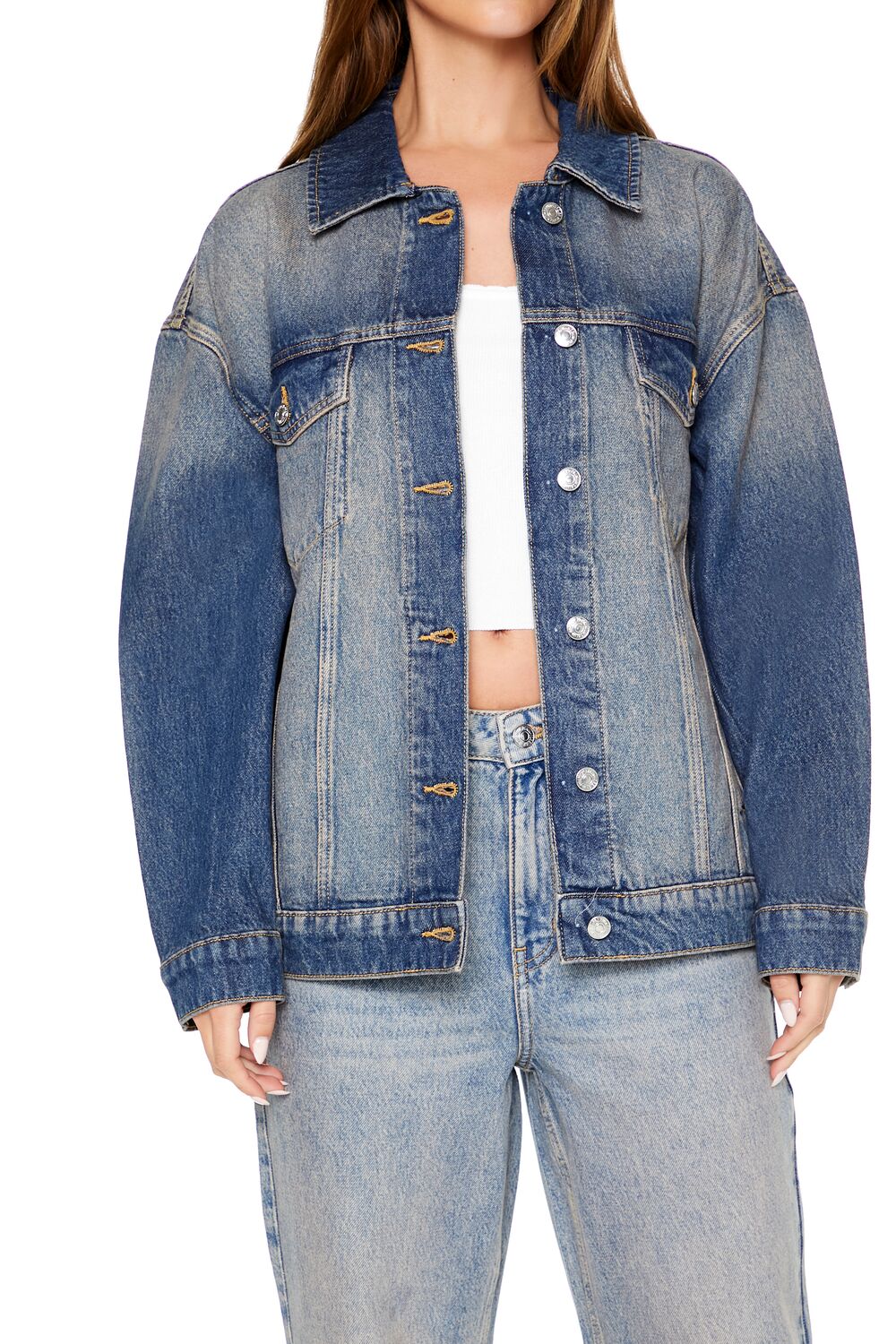 Stone Wash Denim Trucker Jacket | Forever 21 Womens