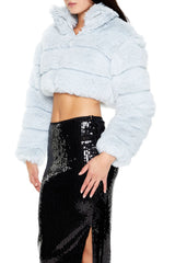 Cropped Faux Fur Zip-Up Coat | Forever 21 Womens