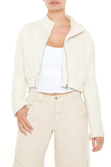 Quilted Zip-Up Cropped Jacket | Forever 21 Womens