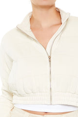 Quilted Zip-Up Cropped Jacket | Forever 21 Womens