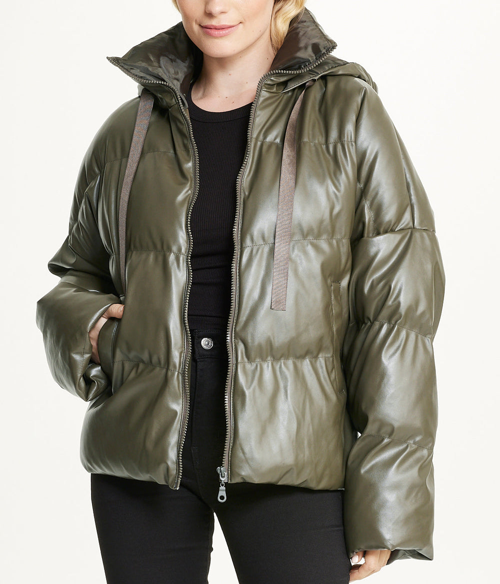 Vegan Leather Puffer Coat | Forever 21 Womens