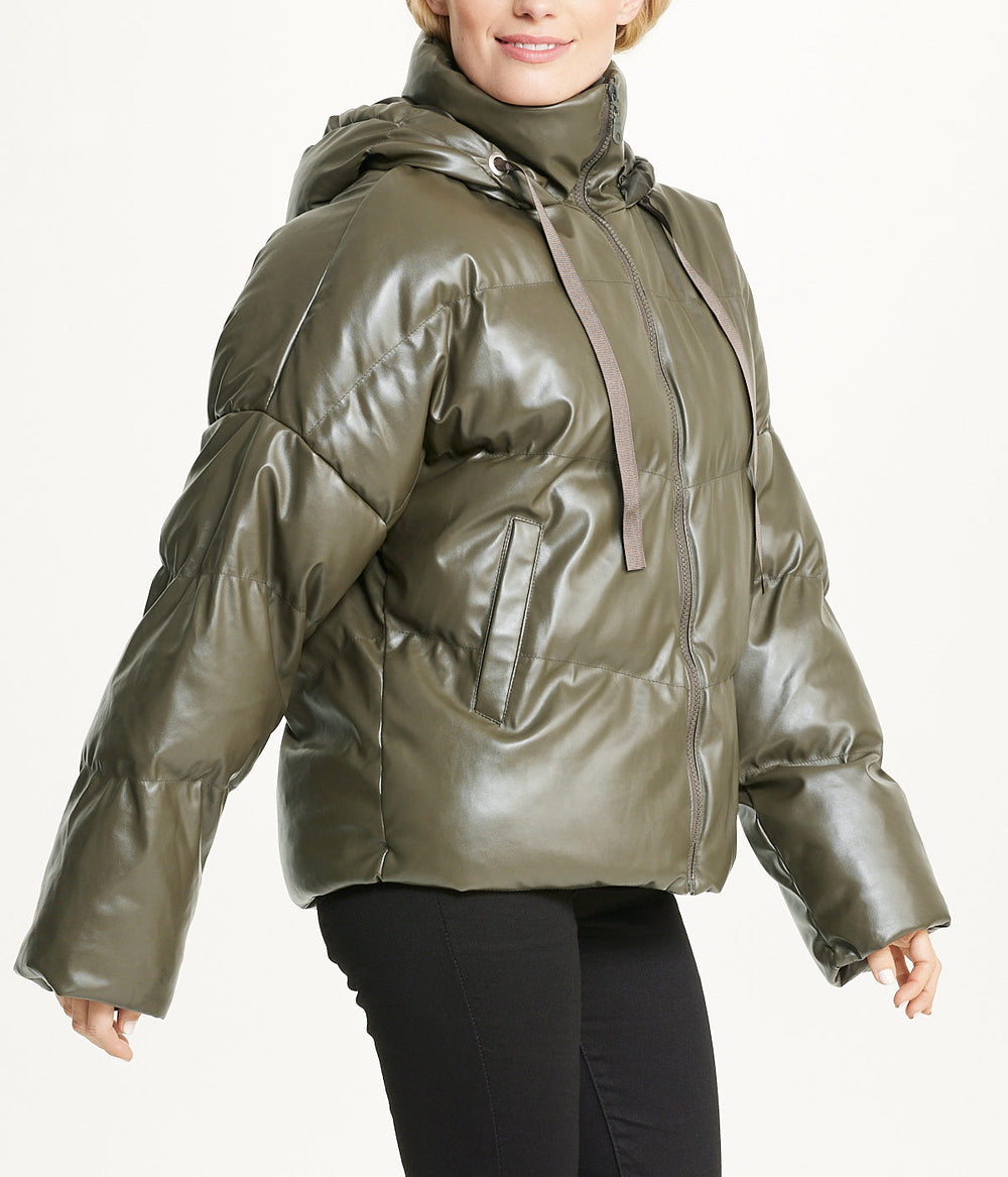 Vegan Leather Puffer Coat | Forever 21 Womens