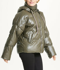 Vegan Leather Puffer Coat | Forever 21 Womens