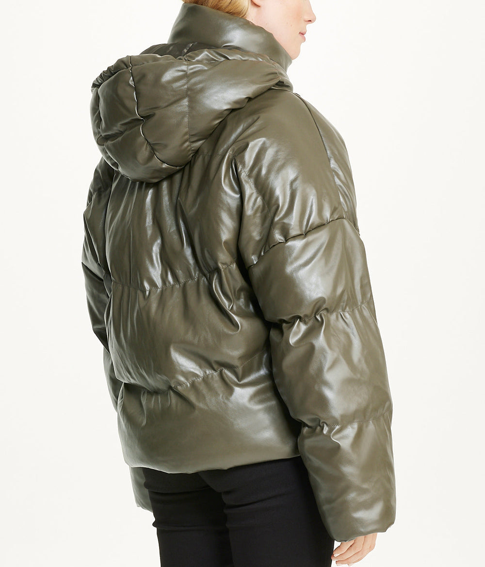 Vegan Leather Puffer Coat | Forever 21 Womens