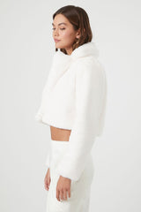 Plush Cropped Coat | Forever 21 Womens