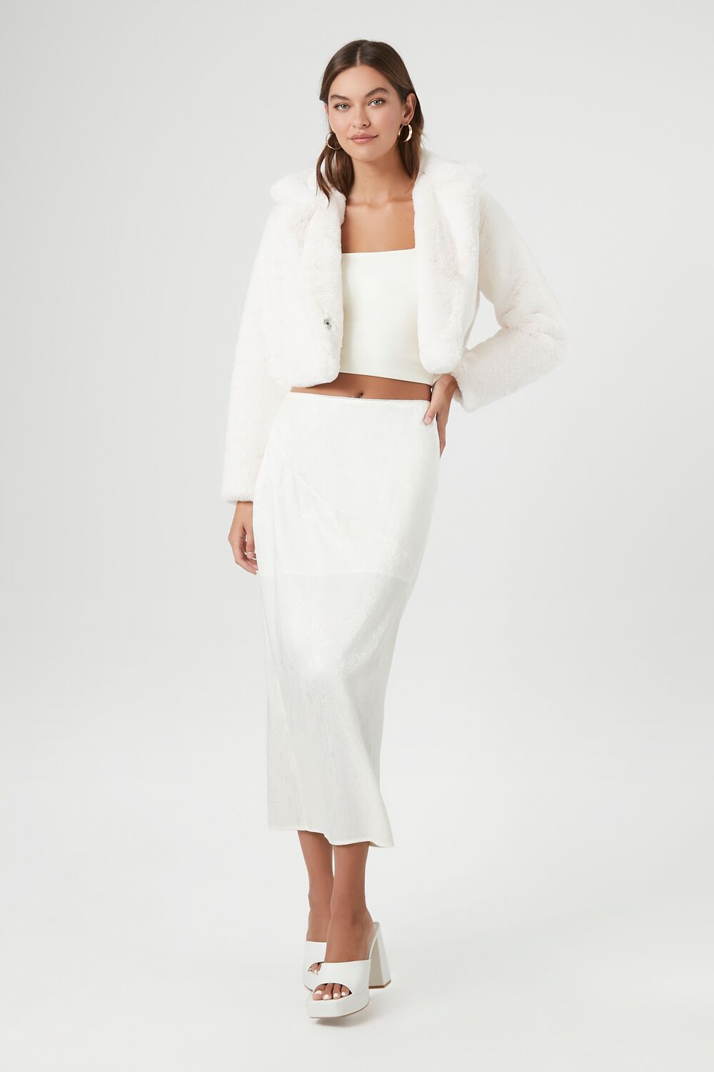Plush Cropped Coat | Forever 21 Womens