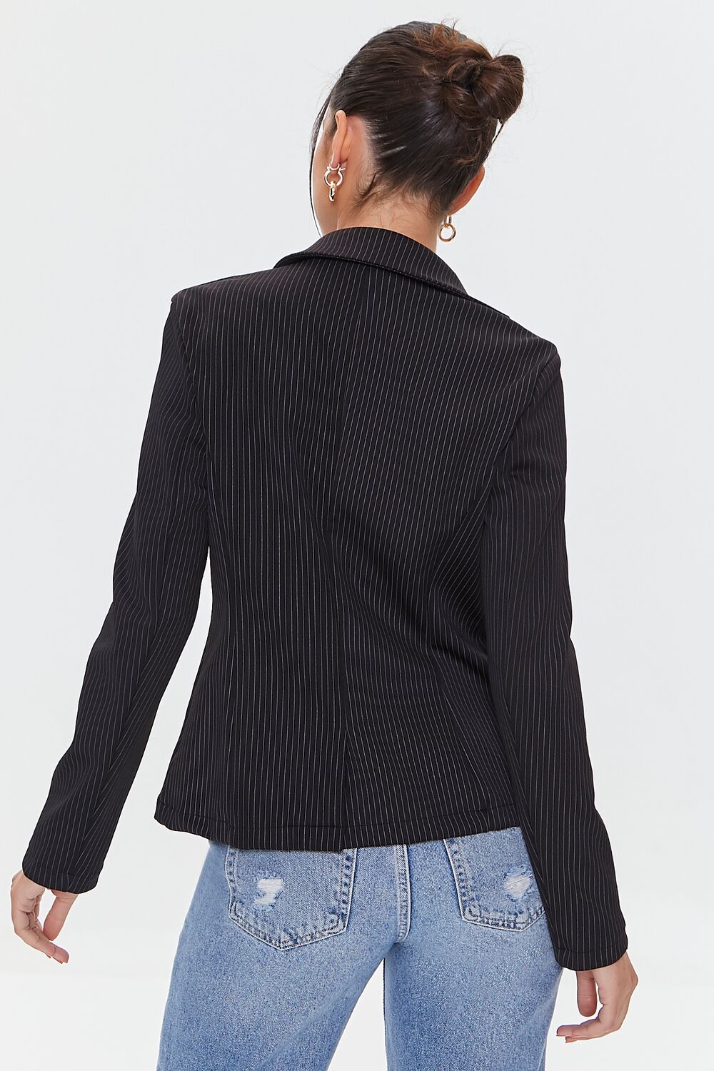 Pinstriped Button-Front Blazer | Forever 21 Womens